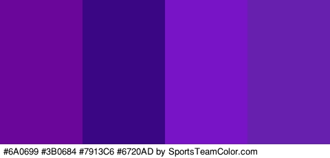 #6A0699 #3B0684 #7913C6 #6720AD Colors