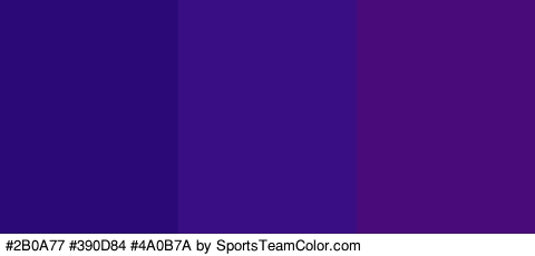 #2B0A77 #390D84 #4A0B7A Colors