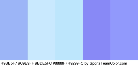 #9BB5F7 #C9E9FF #BDE5FC #8888F7 #9299FC Colors