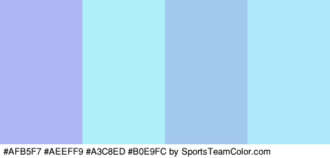 #AFB5F7 #AEEFF9 #A3C8ED #B0E9FC Colors