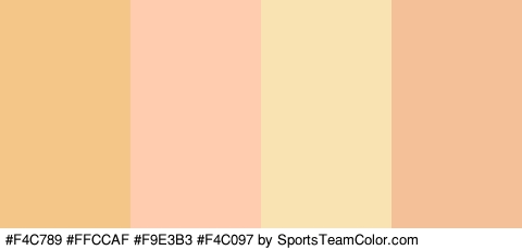 #F4C789 #FFCCAF #F9E3B3 #F4C097 Colors