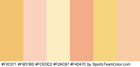 #F2C371 #F9D1BD #FCEDC2 #F2AC87 #F4D47C #F9CBA4 Colors