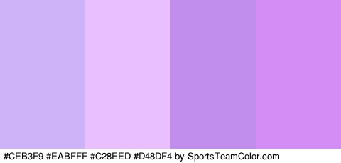 #CEB3F9 #EABFFF #C28EED #D48DF4 Colors