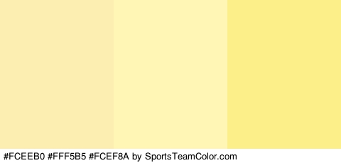 #FCEEB0 #FFF5B5 #FCEF8A Colors