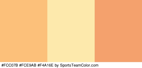 #FCC07B #FCE9AB #F4A16E Colors