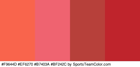 #F9644D #EF6270 #B7403A #BF242C Colors