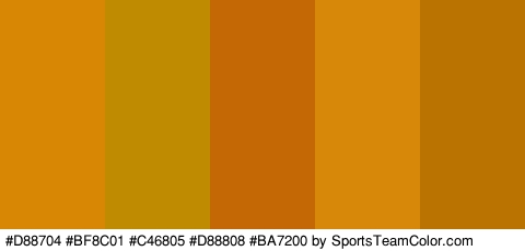 #D88704 #BF8C01 #C46805 #D88808 #BA7200 Colors