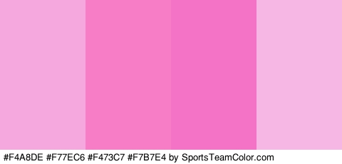 #F4A8DE #F77EC6 #F473C7 #F7B7E4 Colors