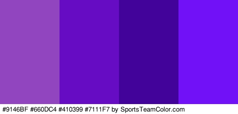 #9146BF #660DC4 #410399 #7111F7 Colors