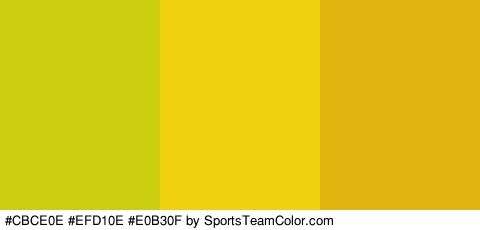 #CBCE0E #EFD10E #E0B30F Colors