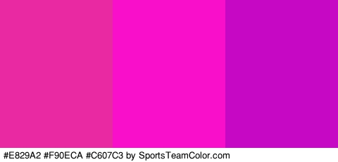 #E829A2 #F90ECA #C607C3 Colors