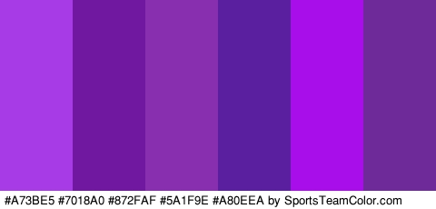 #A73BE5 #7018A0 #872FAF #5A1F9E #A80EEA #6E2A99 Colors