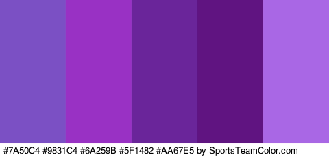 #7A50C4 #9831C4 #6A259B #5F1482 #AA67E5 Colors