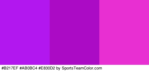 #B217EF #AB0BC4 #E830D2 Colors