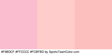 #F9BDCF #FFCCCC #FCBFBD Colors