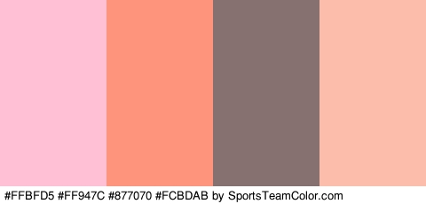 #FFBFD5 #FF947C #877070 #FCBDAB Colors