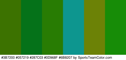 #3B7200 #057219 #287C03 #0D968F #6B8207 #168C07 Colors