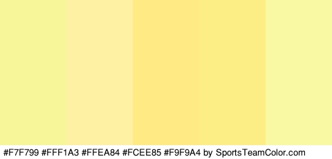 #F7F799 #FFF1A3 #FFEA84 #FCEE85 #F9F9A4 Colors