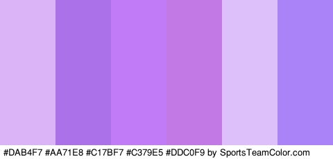 #DAB4F7 #AA71E8 #C17BF7 #C379E5 #DDC0F9 #A983F7 Colors