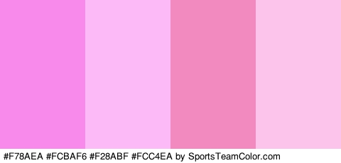 #F78AEA #FCBAF6 #F28ABF #FCC4EA Colors