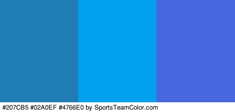 #207CB5 #02A0EF #4766E0 Colors