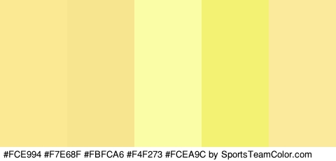 #FCE994 #F7E68F #FBFCA6 #F4F273 #FCEA9C Colors