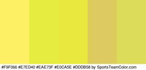 #F9F066 #E7ED40 #EAE73F #E0CA5E #DDDB58 Colors