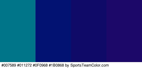 #007589 #011272 #0F0968 #1B0868 Colors