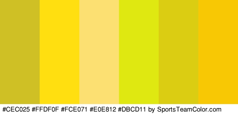 #CEC025 #FFDF0F #FCE071 #E0E812 #DBCD11 #F9C804 Colors