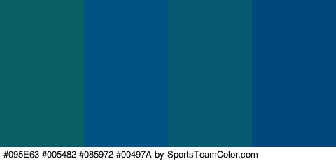 #095E63 #005482 #085972 #00497A Colors