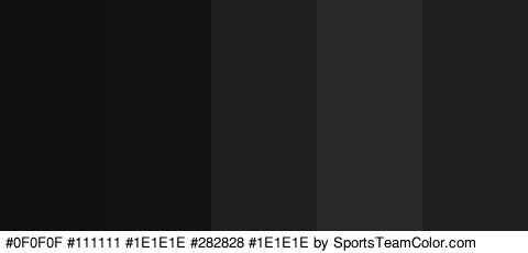 #0F0F0F #111111 #1E1E1E #282828 #1E1E1E Colors