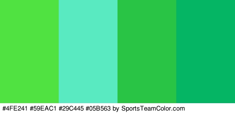 #4FE241 #59EAC1 #29C445 #05B563 Colors