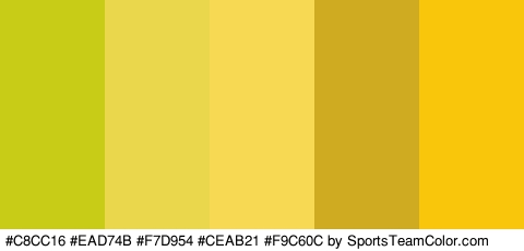 #C8CC16 #EAD74B #F7D954 #CEAB21 #F9C60C Colors