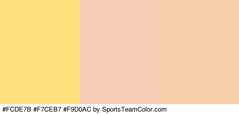 #FCDE7B #F7CEB7 #F9D0AC Colors