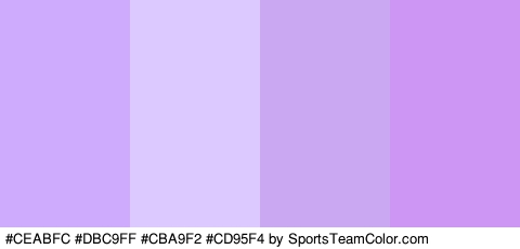 #CEABFC #DBC9FF #CBA9F2 #CD95F4 Colors