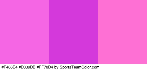 #F466E4 #D339DB #FF70D4 Colors