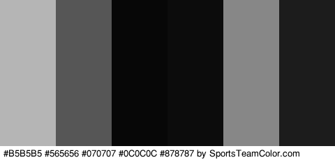 #B5B5B5 #565656 #070707 #0C0C0C #878787 #1C1C1C Colors