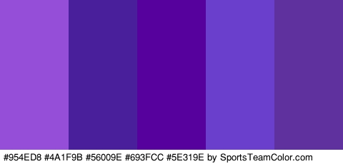 #954ED8 #4A1F9B #56009E #693FCC #5E319E Colors