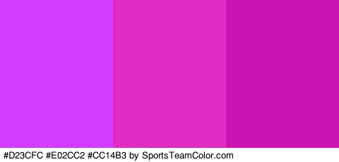 #D23CFC #E02CC2 #CC14B3 Colors