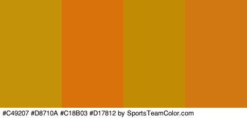 #C49207 #D8710A #C18B03 #D17812 Colors