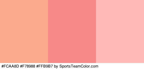 #FCAA8D #F78988 #FFB9B7 Colors