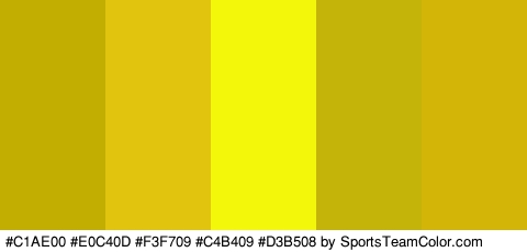 #C1AE00 #E0C40D #F3F709 #C4B409 #D3B508 Colors