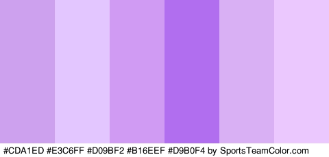 #CDA1ED #E3C6FF #D09BF2 #B16EEF #D9B0F4 #EBC9FF Colors