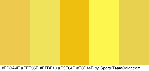 #EDCA4E #EFE35B #EFBF10 #FCF64E #E8D14E Colors