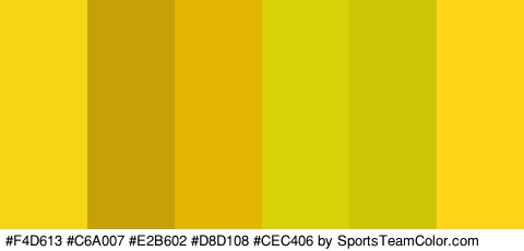 #F4D613 #C6A007 #E2B602 #D8D108 #CEC406 #FFD419 Colors