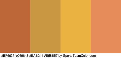 #BF6637 #C69643 #EAB241 #E58B57 Colors