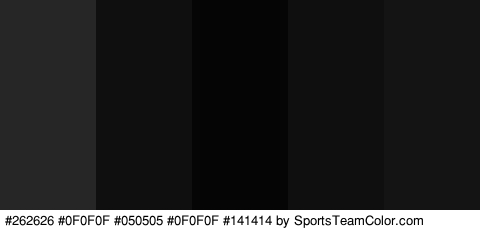 #262626 #0F0F0F #050505 #0F0F0F #141414 Colors