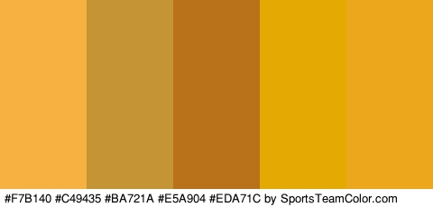 #F7B140 #C49435 #BA721A #E5A904 #EDA71C Colors