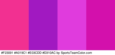 #F23091 #A019C1 #E03CDD #D310AC Colors