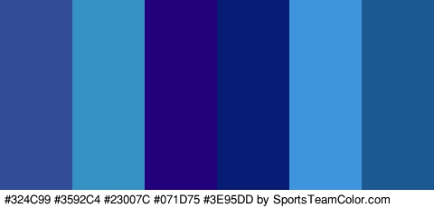 #324C99 #3592C4 #23007C #071D75 #3E95DD #1C5993 Colors